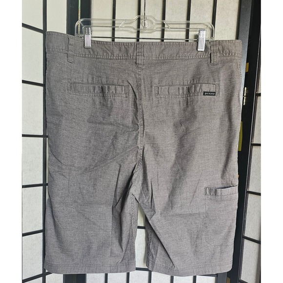 PRANA Grey Hemp Blend Performance Shorts Men's 38 Outdoor Travel Stretch - Picture 7 of 8